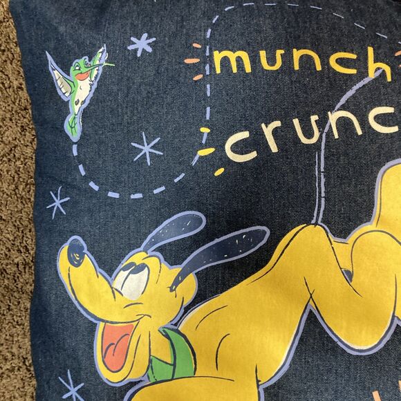 Disney Parks Critter Choas Travel Pillow Cushion Meeko Flit Pluto 26" x 26" - Picture 9 of 9